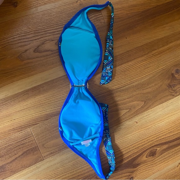 Xhilaration Blue beaded bikini top - Picture 3 of 8